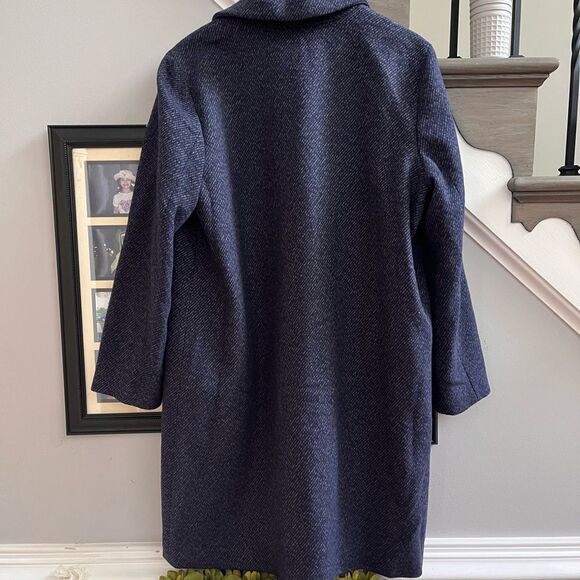 J. Jill Blue Patterned Winter Coat sz L NWOT - Picture 7 of 7